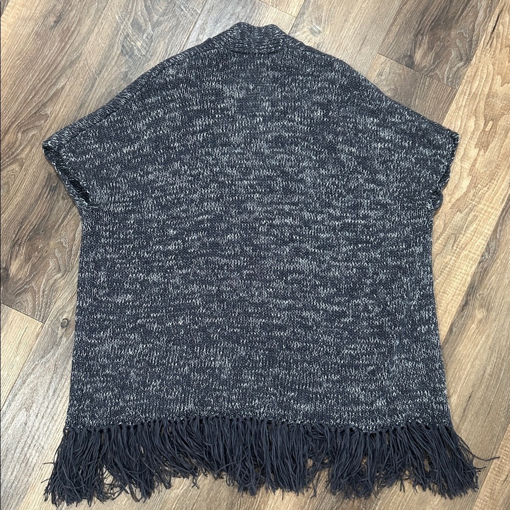 Joie Sona Fringe Cardigan Vest Style Sweater Stingray multi color gray size XS - Picture 9 of 11